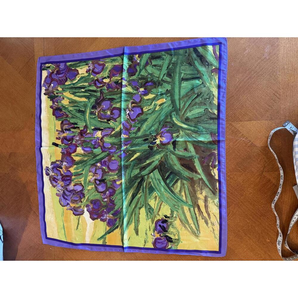 Vibrant Iris Floral Scarf 225